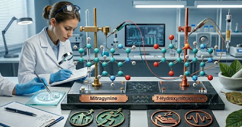 Kratom Alkaloids Explained: Mitragynine & 7-Hydroxymitragynine (7-OH)- read complete blog on bedrock botanicals-
