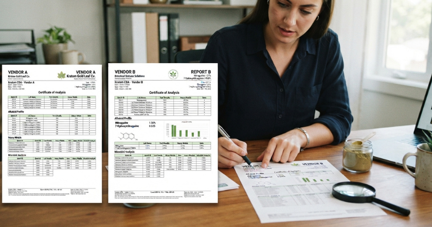 How To Compare Lab Reports Between Kratom Vendors