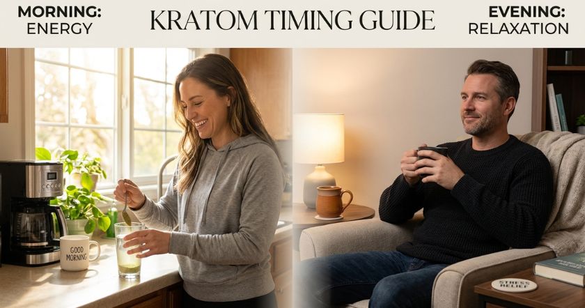 Morning Vs Evening Kratom: Timing Strategy Guide- read complete blog on bedrock botanicals