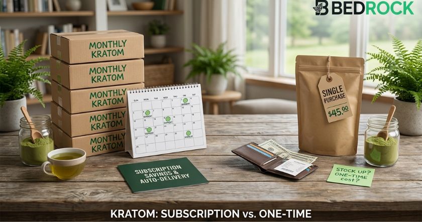 Kratom Subscription vs One-Time Buying - read on bedrockbotanicals.com